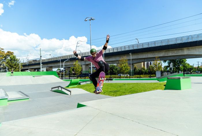 Skater at Nobel Park Skate Park